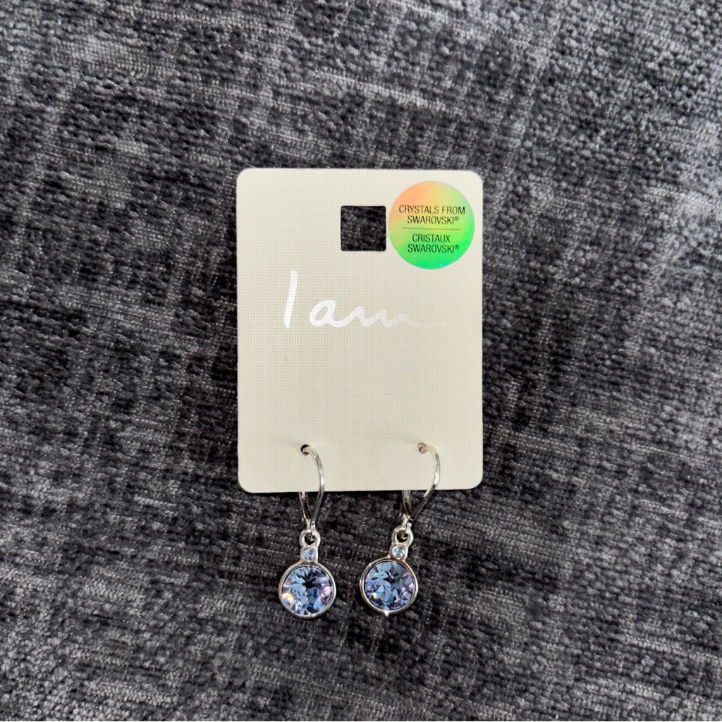 Blue Swarovski Crystal Earrings